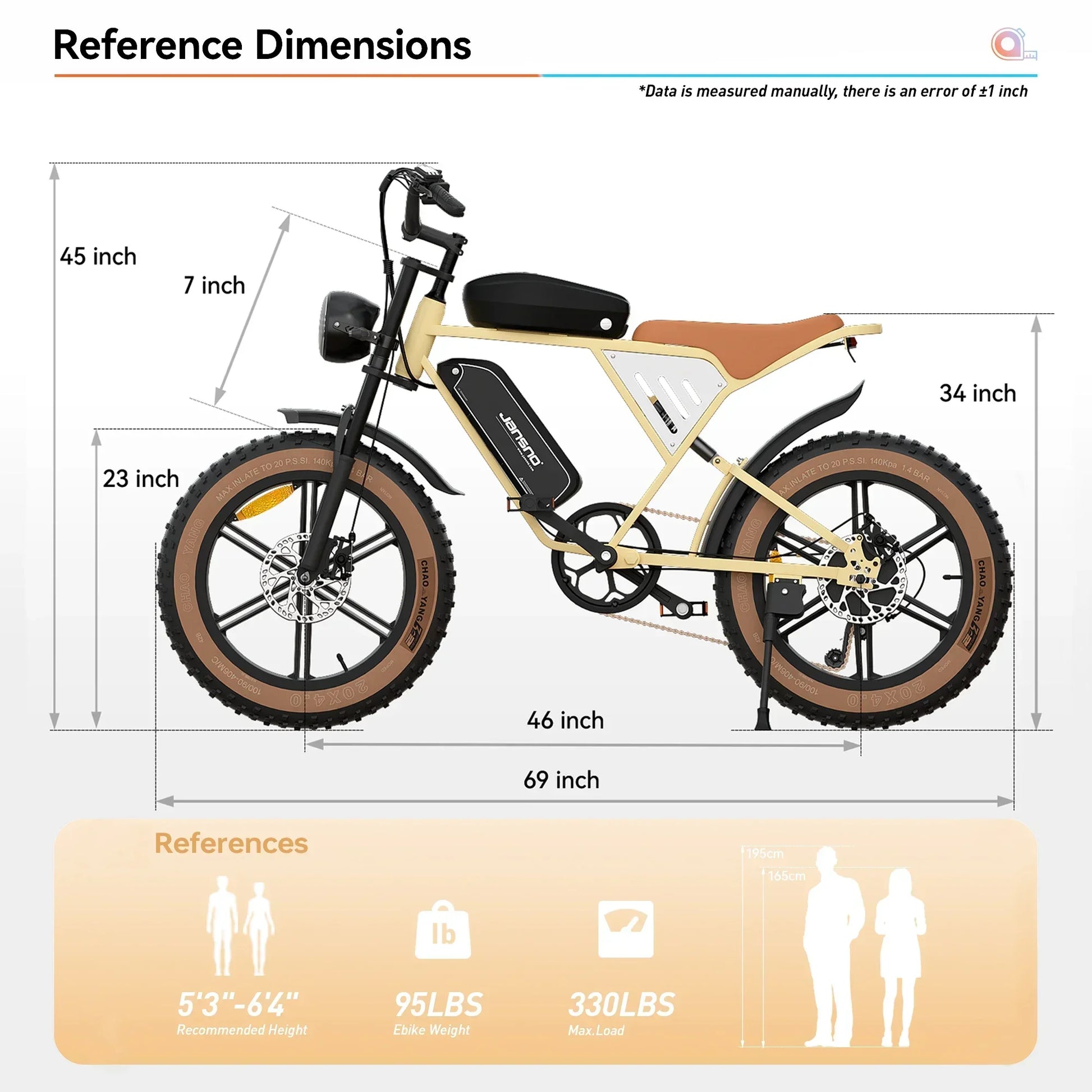 JANSNO X70G Ebike 750W 48V 34Ah Dual Battery Electric Bike 20*4.0 Inch Fat Tire Electric Bike Mountain Off-Road Electric Bicycle