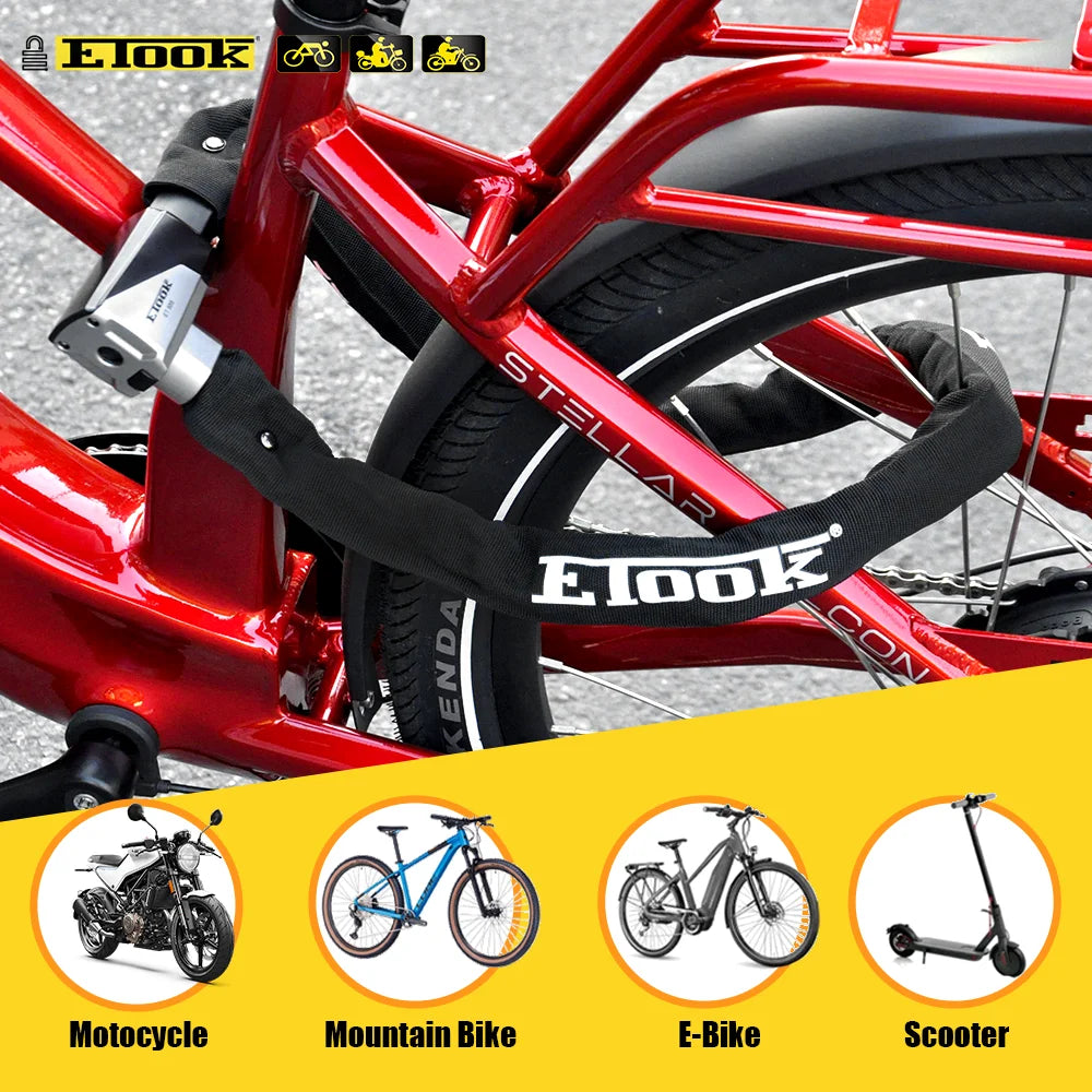 Bicycle Lock MTB Road Bike Lock anti Theft Heavy Duty Safety Anti-Theft Chain Lock for Motorcycle Scooter Bike Accessories