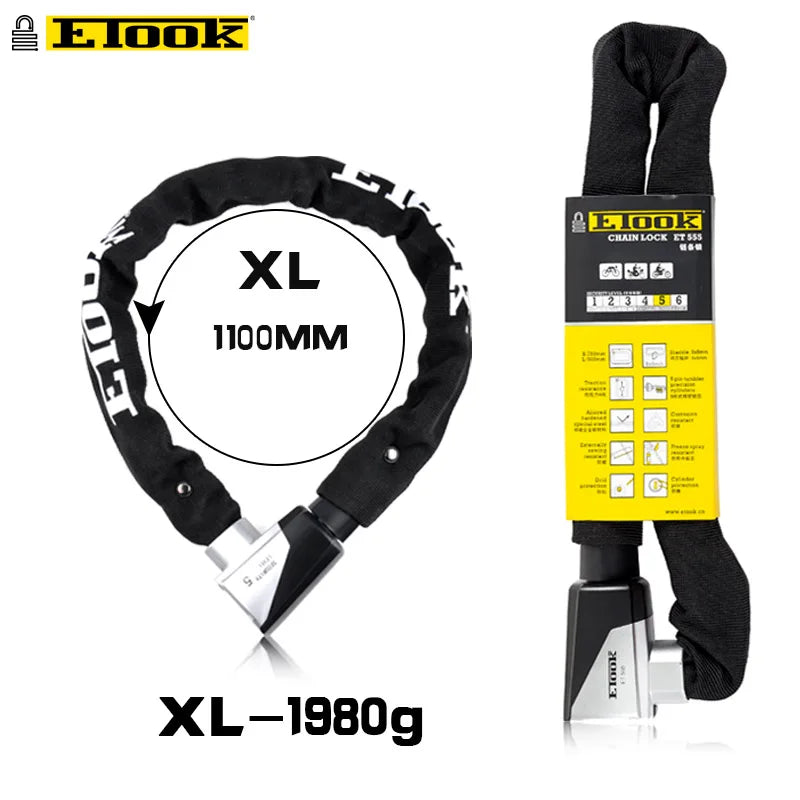 Bicycle Lock MTB Road Bike Lock anti Theft Heavy Duty Safety Anti-Theft Chain Lock for Motorcycle Scooter Bike Accessories