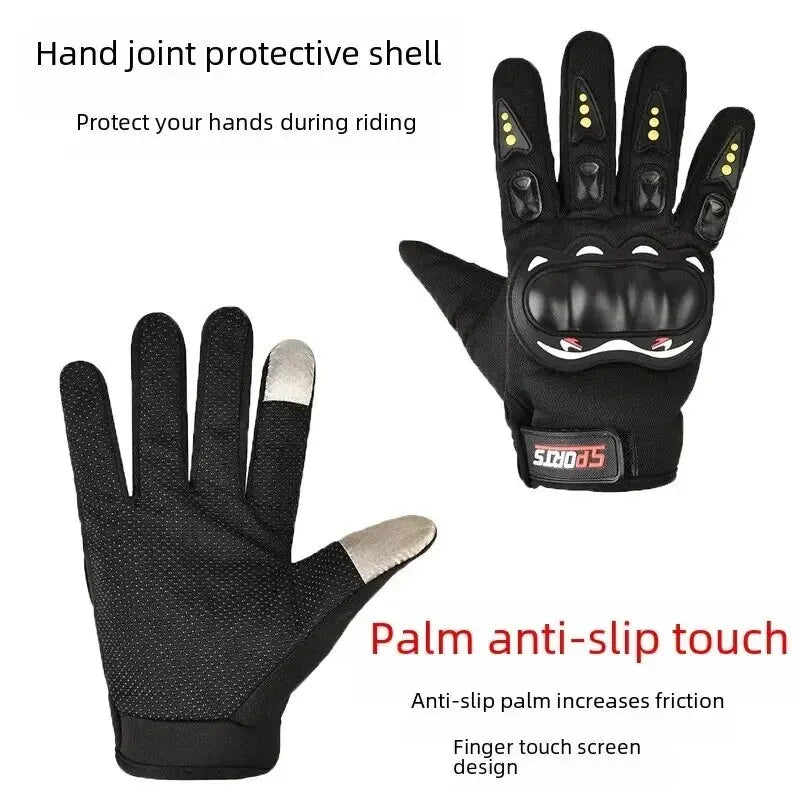Breathable Protective Men'S Motorcycle Gloves Outdoor Sports Finger Racing Gloves for Motorcycle Riding Hard Shell Gloves
