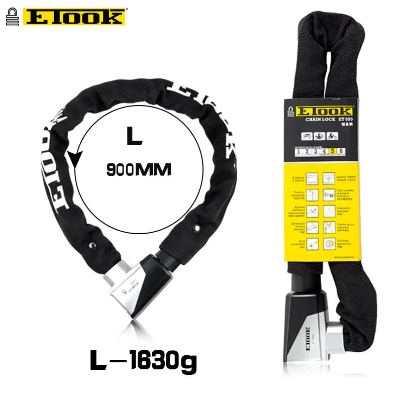 Bicycle Lock MTB Road Bike Lock anti Theft Heavy Duty Safety Anti-Theft Chain Lock for Motorcycle Scooter Bike Accessories